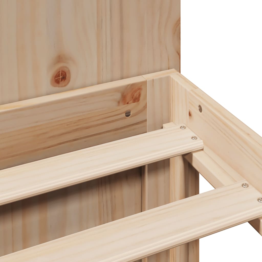 Solid Pine Wood Bookcase Bed Frame 120x200cm - No Mattress Included
