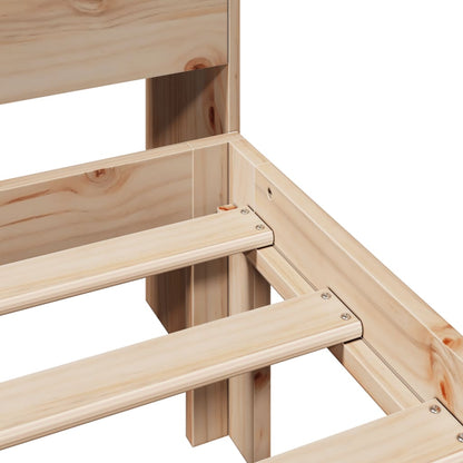 Solid Pine Wood Bookcase Bed Frame 90x200cm - No Mattress Included