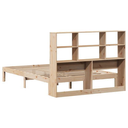 Solid Pine 160x200cm Bookcase Bed - No Mattress Included