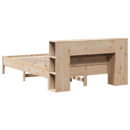 Solid Pine King Bookcase Bed Frame 150x200cm - No Mattress Included