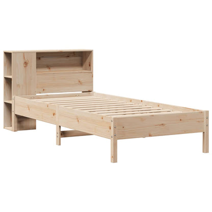 Solid Pine Bookcase Bed 75x190 cm Small Single - No Mattress