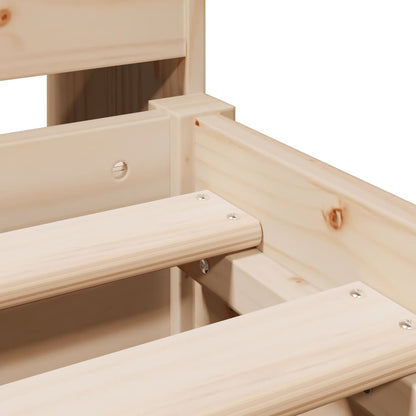 Bookcase Bed without Mattress 150x200 cm King Size Solid Wood Pine