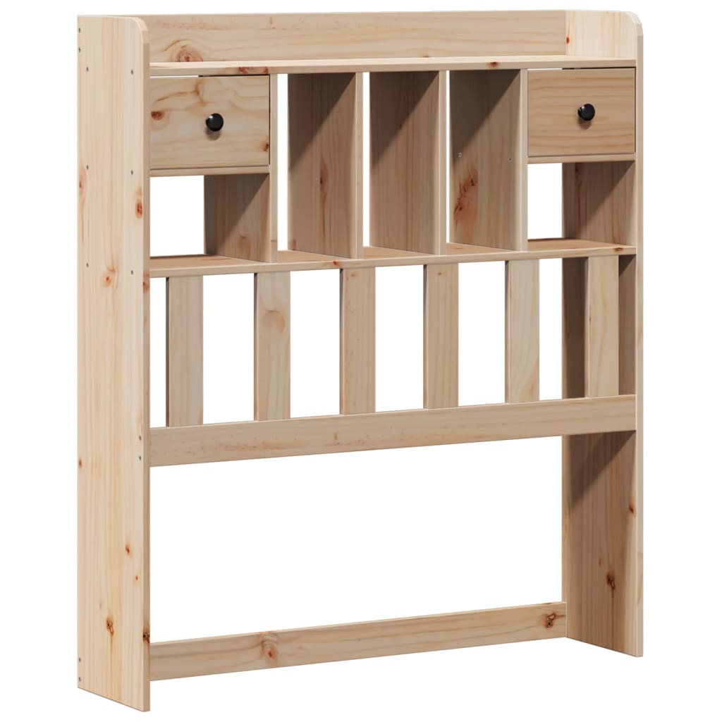 Solid Pine Wood Bookcase Bed Frame 75x190 cm Small Single