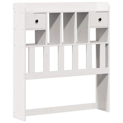 White Solid Pine Bookcase Bed 75x190 cm - Small Single Frame Only