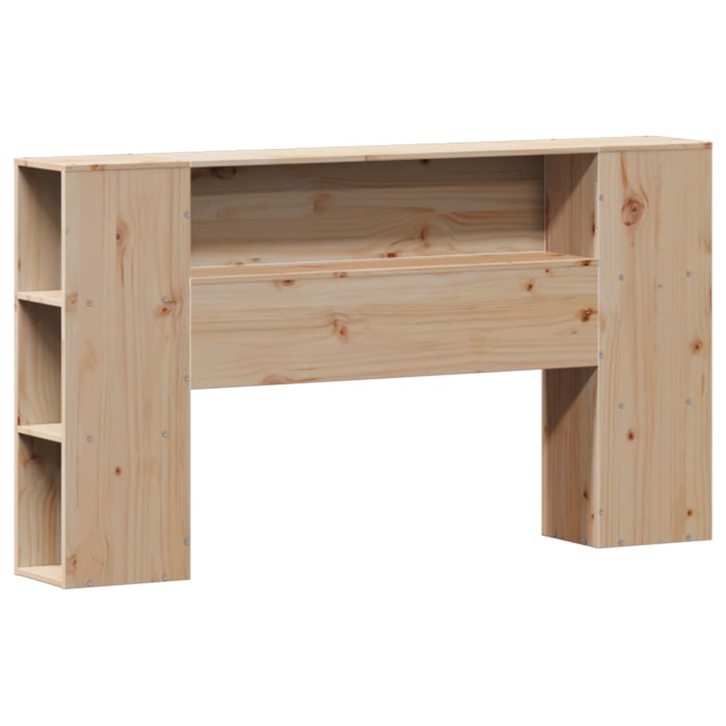 Solid Pine Wood Bookcase Bed, No Mattress, 120x200 cm