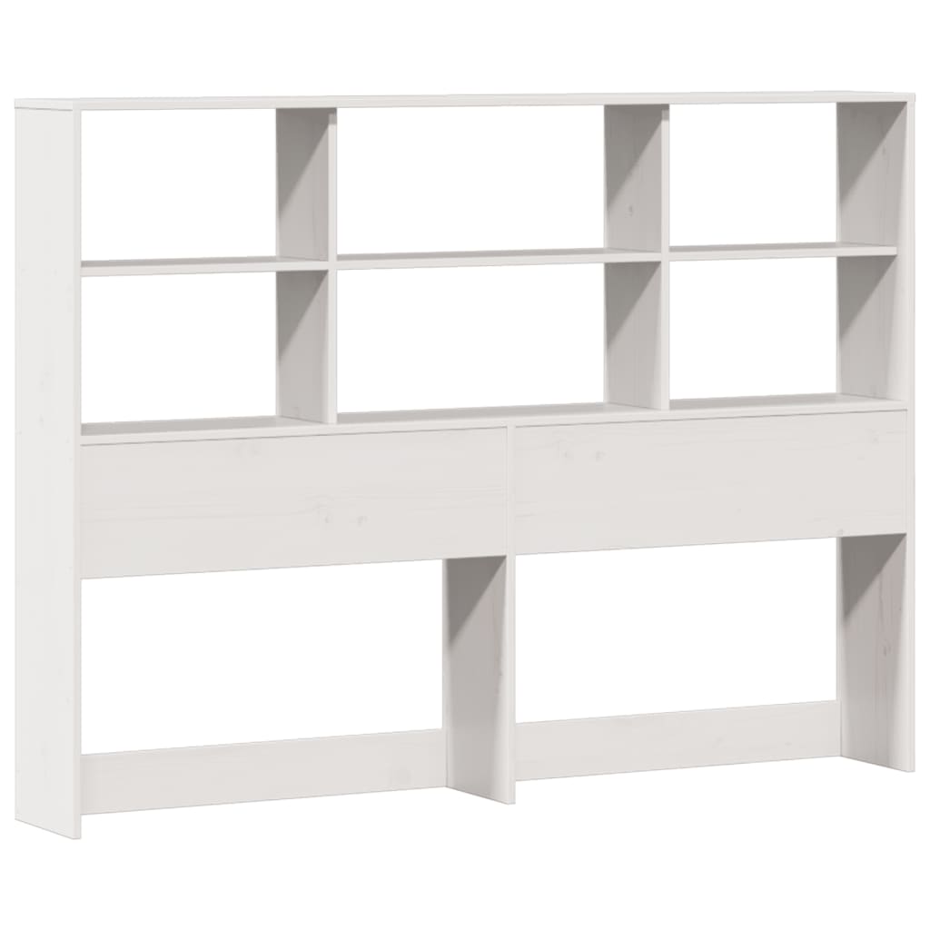 Solid Pine White Bookcase Bed 120x190cm Small Double Frame Only
