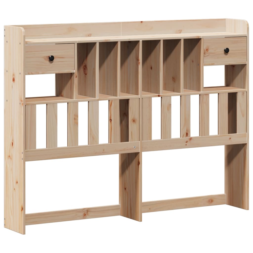 Solid Pine Double Bookcase Bed 135x190cm – No Mattress Included