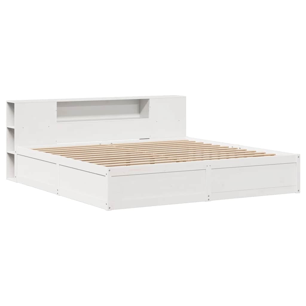 White Solid Pine Super King Bed Frame 180x200 cm - No Mattress