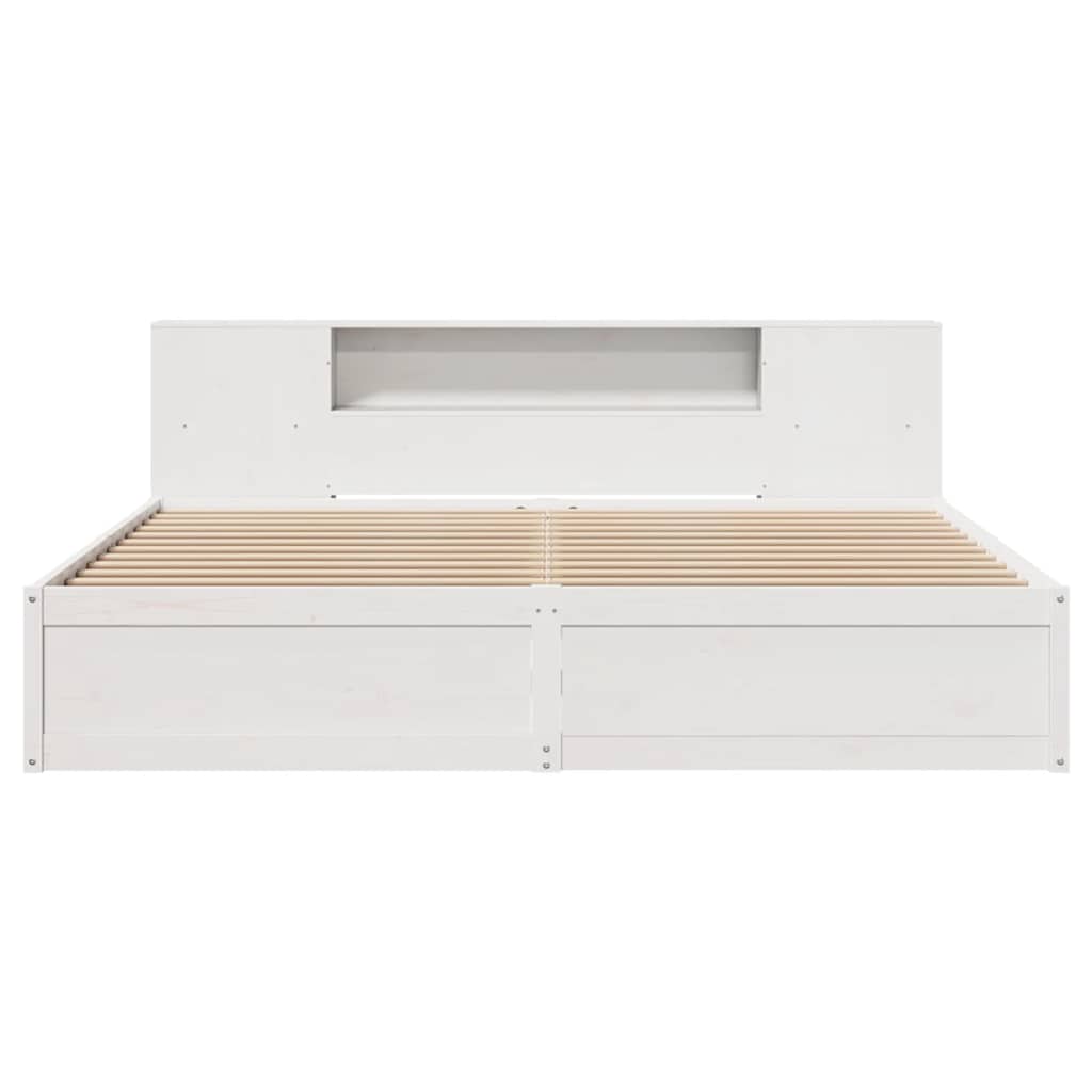 White Solid Pine Super King Bed Frame 180x200 cm - No Mattress