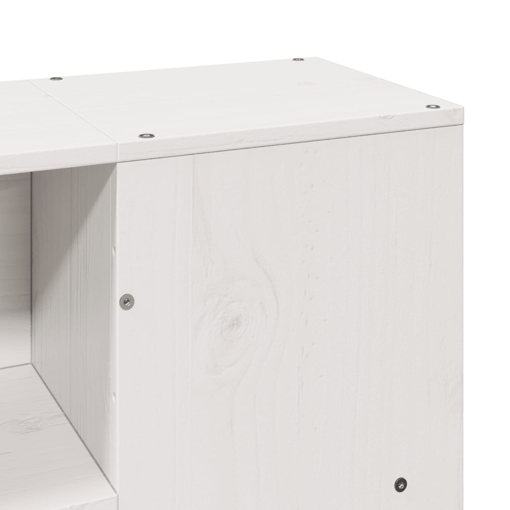 King Size Solid Pine Wood Bed Frame - White 150x200 cm