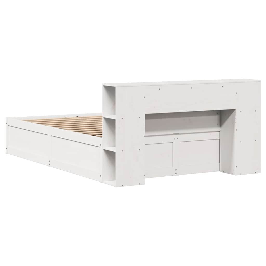 Solid Pine White Bed Frame 140x200 cm - No Mattress Included