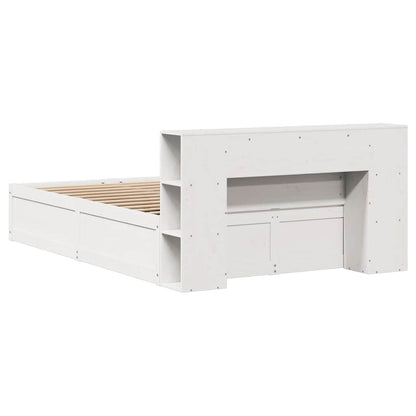 Solid Pine White Bed Frame 140x200 cm - No Mattress Included