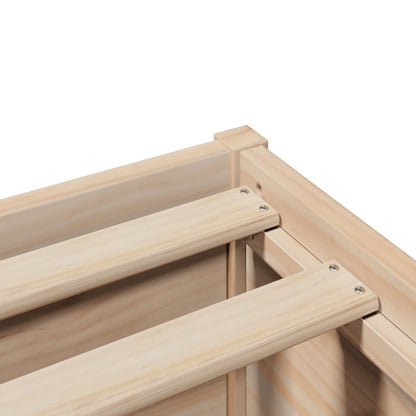 Solid Pine Wood Small Double Bed Frame 120x190 cm