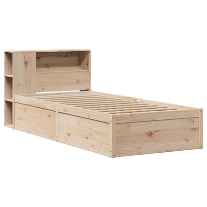 Solid Pine Small Single Bed Frame 75x190 cm - No Mattress Included