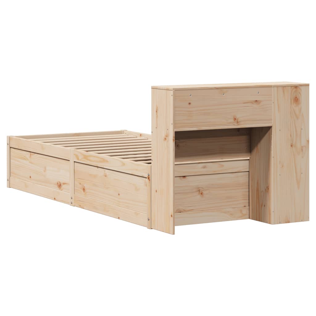 Solid Pine Small Single Bed Frame 75x190 cm - No Mattress Included