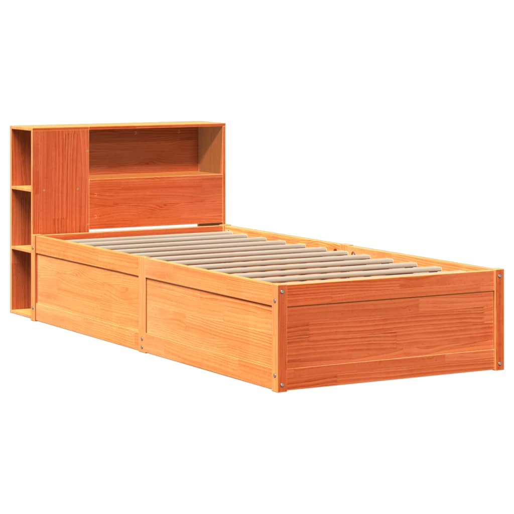 Wax Brown Solid Pine Bed Frame 75x190 cm Small Single