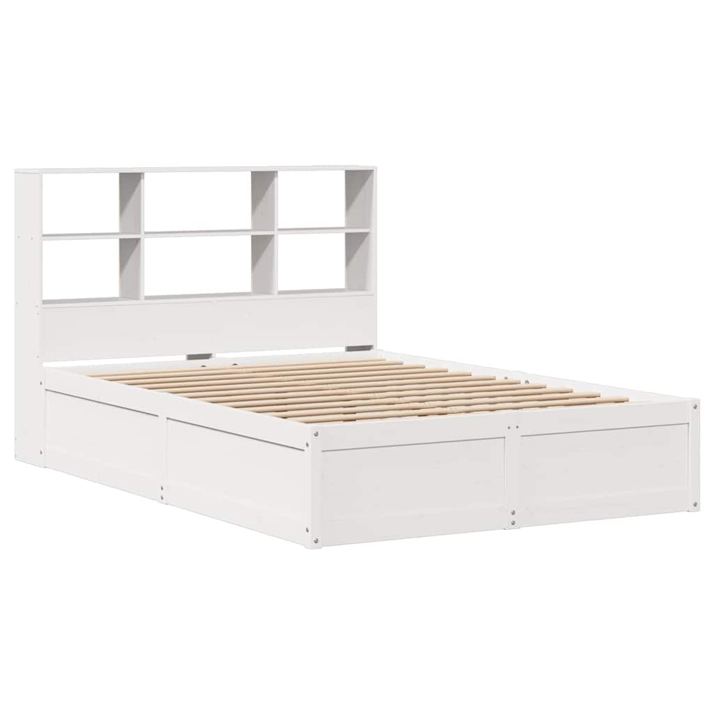 Solid Pine Wood White Bed Frame 160x200 cm - No Mattress Included