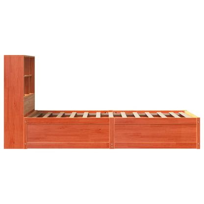 Solid Pine Wood Bed Frame, Wax Brown, 100x200 cm - No Mattress Included