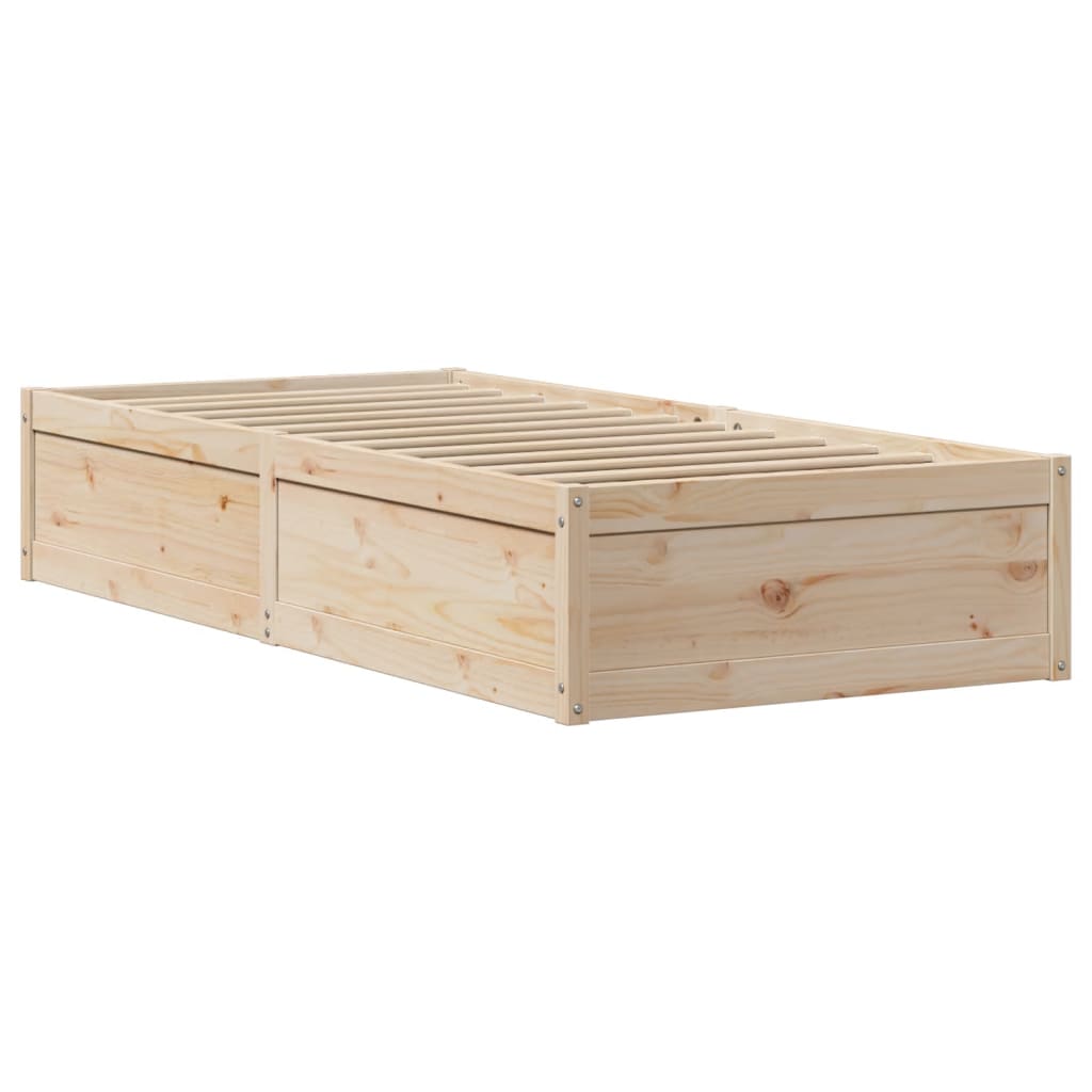 Solid Pine Wood Bed Frame 90x200 cm - Durable & Stylish Design