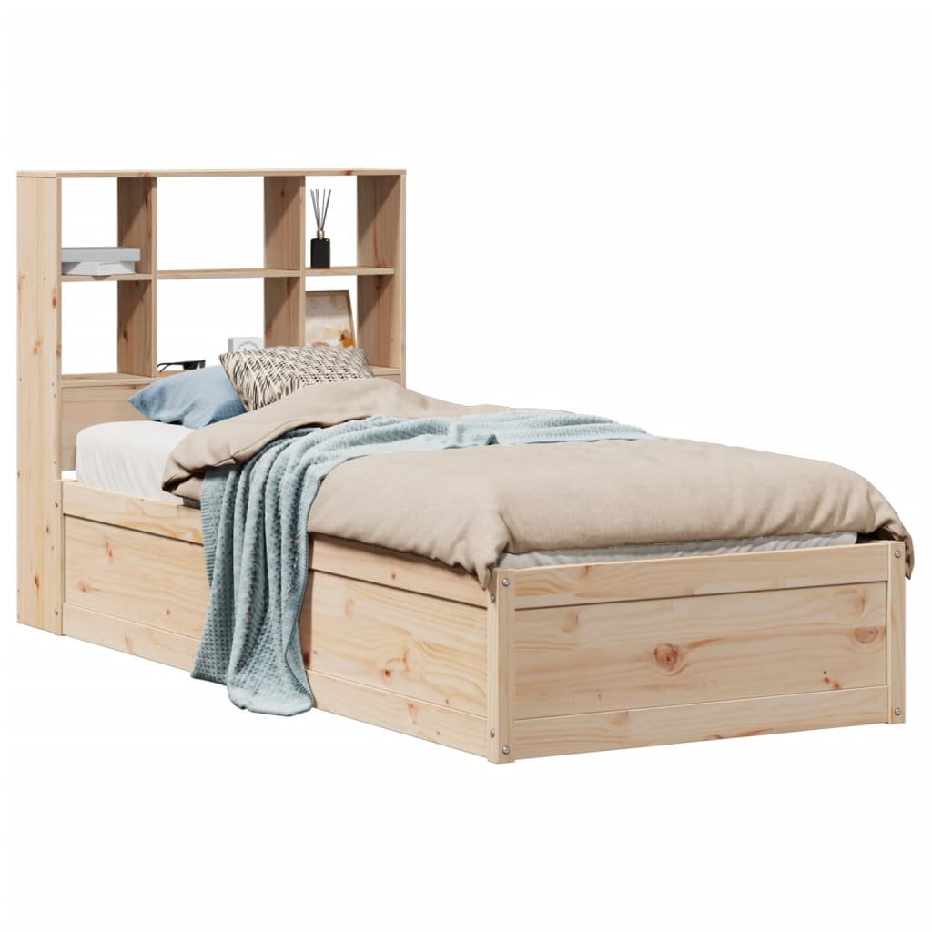 Solid Pine Wood Bed Frame 90x190 cm Single - No Mattress Included
