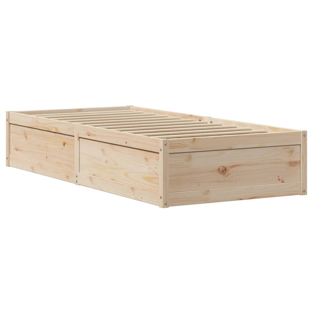 Solid Pine Wood Bed Frame 90x190 cm Single - No Mattress Included