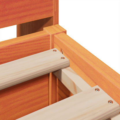 Solid Pine Bed Frame, Wax Brown, 180x200cm Super King Size