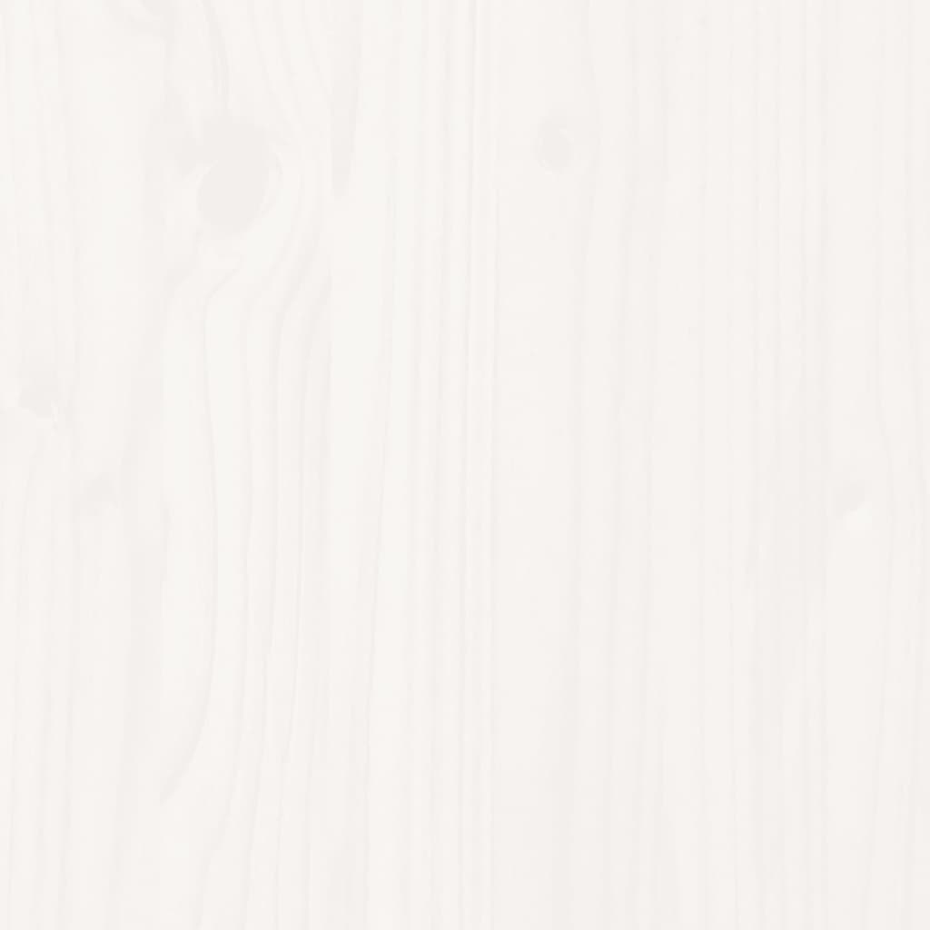 White Solid Pine King Bed Frame 150x200 cm - No Mattress Included