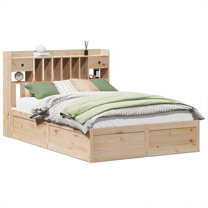 Solid Pine Wood Bed Frame 140x190 cm - Durable & Stylish Design