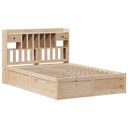 Solid Pine Wood Bed Frame 140x190 cm - Durable & Stylish Design