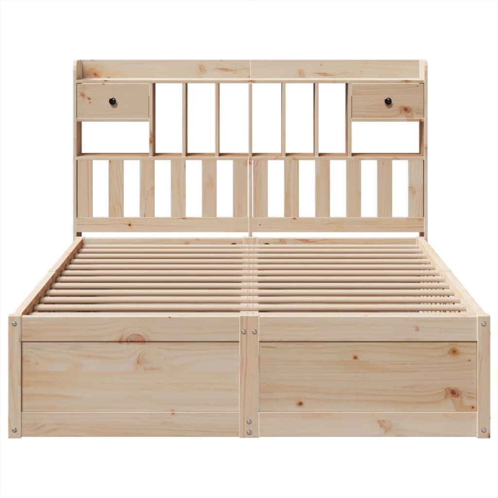 Solid Pine Wood Bed Frame 140x190 cm - Durable & Stylish Design