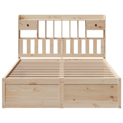 Solid Pine Wood Bed Frame 140x190 cm - Durable & Stylish Design