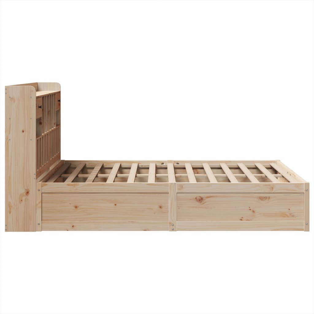 Solid Pine Wood Bed Frame 140x190 cm - Durable & Stylish Design