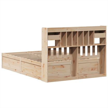 Solid Pine Wood Bed Frame 140x190 cm - Durable & Stylish Design