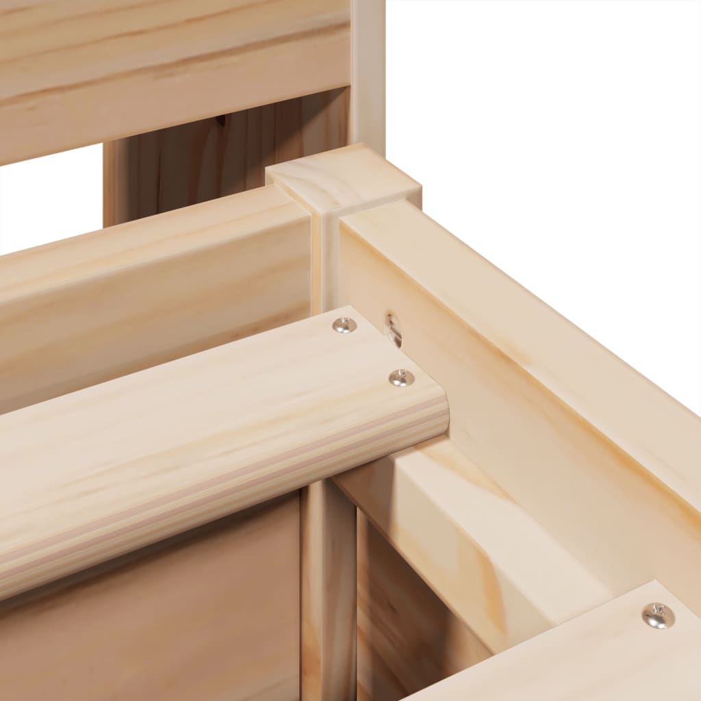 Solid Pine Wood Bed Frame 140x190 cm - Durable & Stylish Design