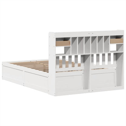 White Solid Pine Bed Frame 140x190cm - No Mattress Included