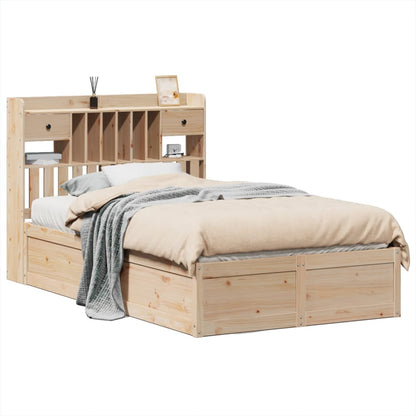 Solid Wood Pine Double Bed Frame 135x190 cm - No Mattress Included