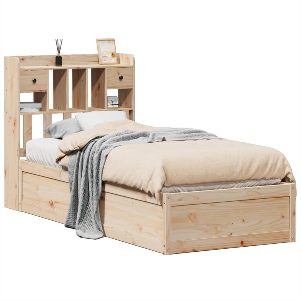 Solid Pine Wood Bed Frame 75x190 cm - Small Single Size