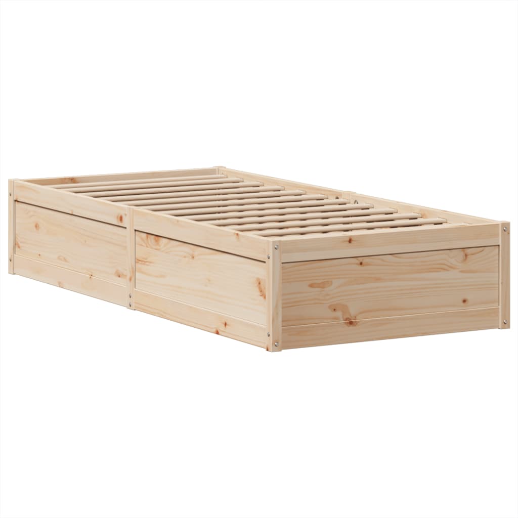 Solid Pine Wood Bed Frame 75x190 cm - Small Single Size