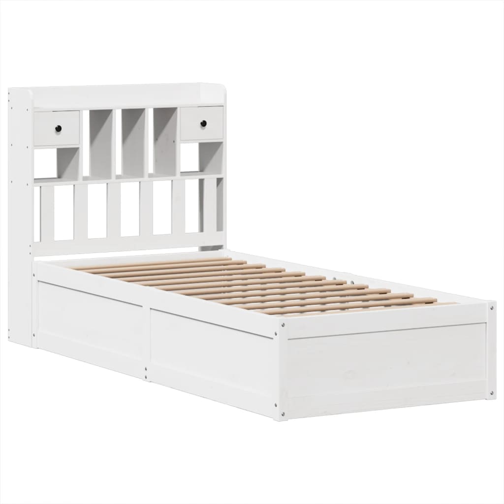 Solid Pine White Bed Frame 75x190 cm - Small Single Size