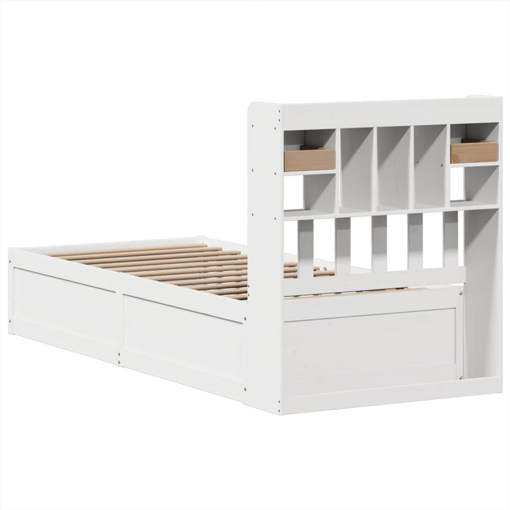 Solid Pine White Bed Frame 75x190 cm - Small Single Size