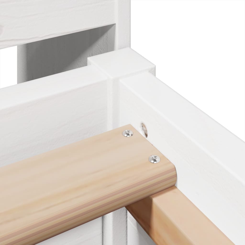 Solid Pine White Bed Frame 75x190 cm - Small Single Size