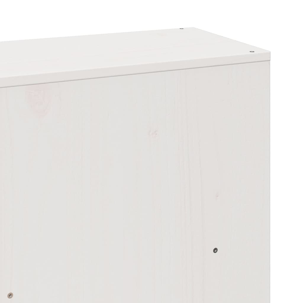 Solid Wood White Super King Bookcase Bed 180x200cm Frame