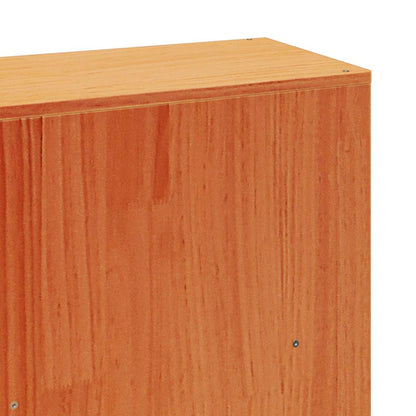 Bookcase Bed without Mattress Wax Brown 200x200 cm Solid Wood