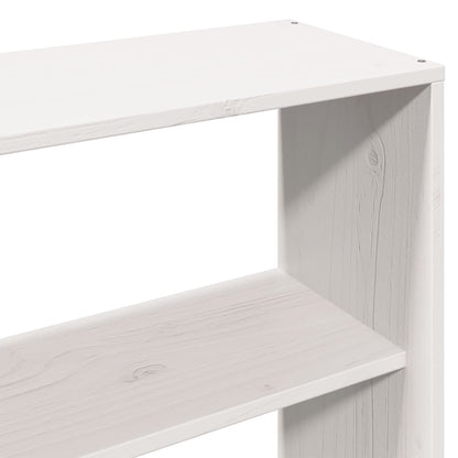Solid Wood Super King Bookcase Bed - White, 180x200 cm (Frame Only)