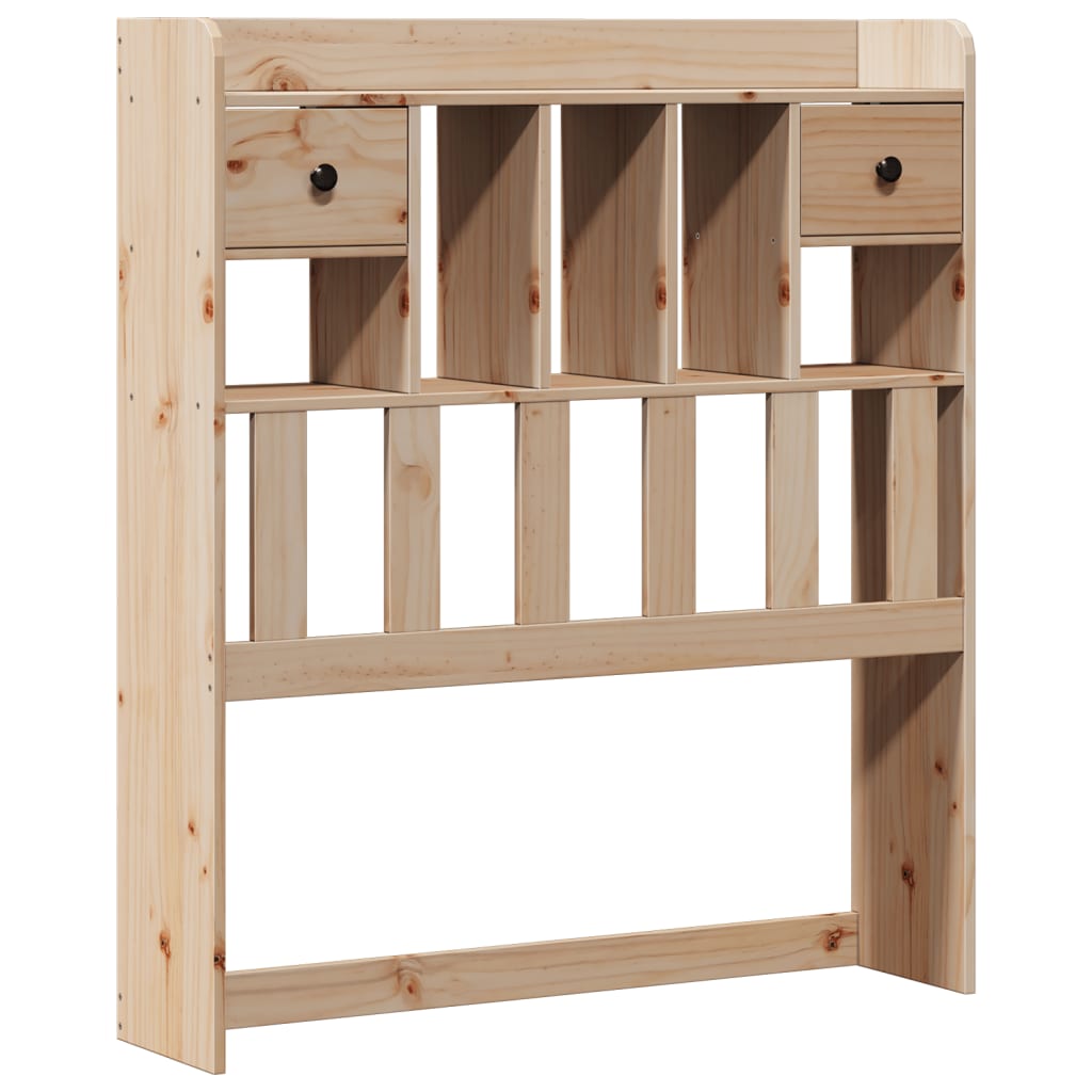 Solid Pine Bookcase Bed 100x200 cm - No Mattress Included