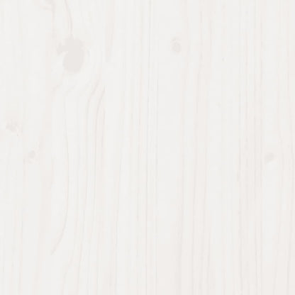 Solid Pine White Bookcase Bed Frame 140x200 cm - No Mattress