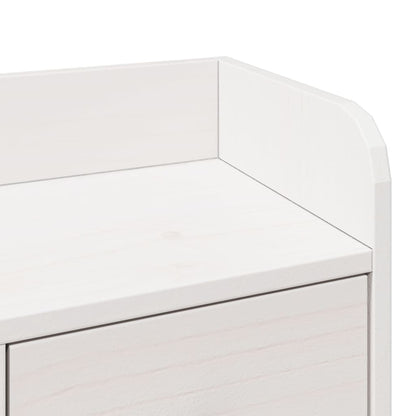 Solid Pine White Bookcase Bed 75x190 cm - Small Single