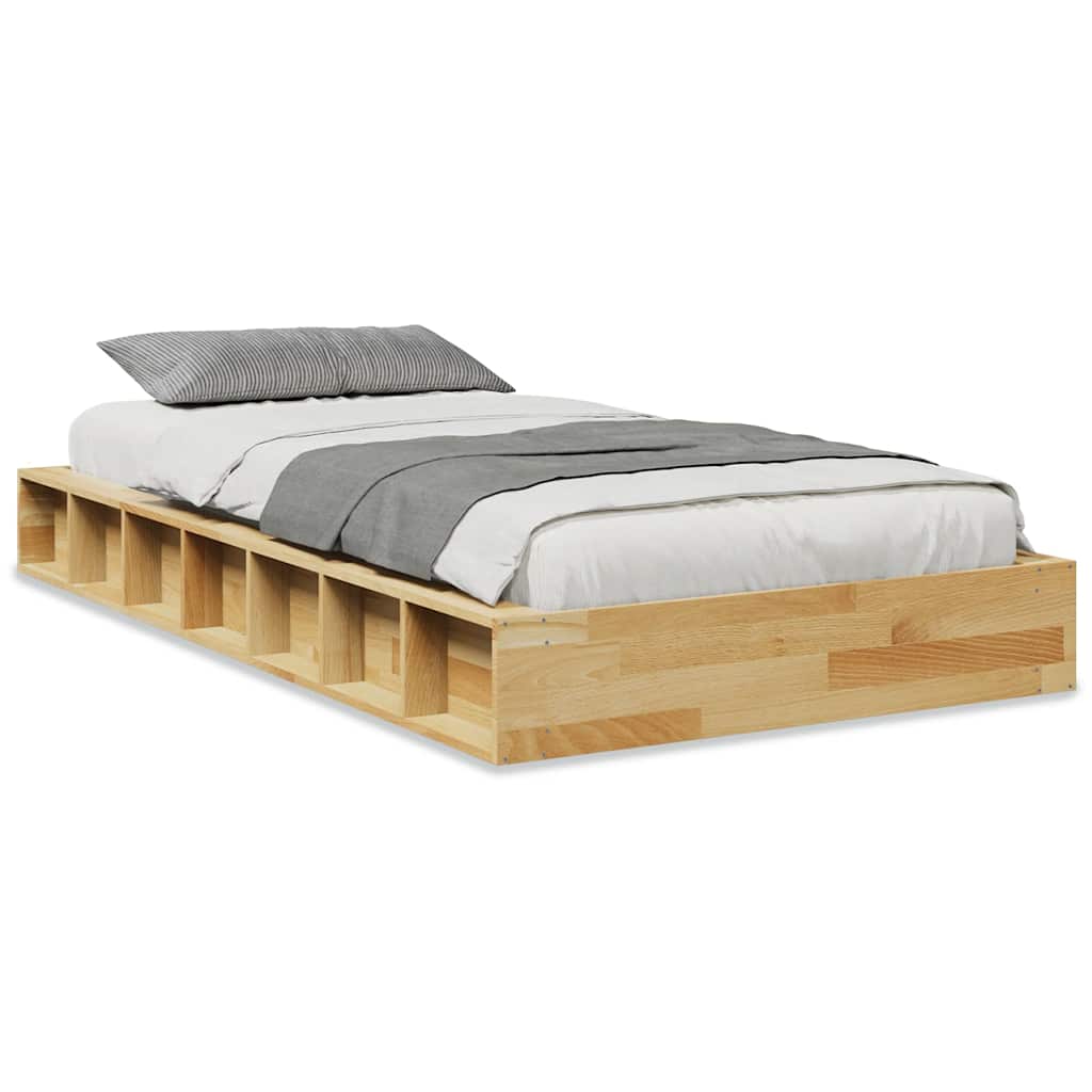 Solid Oak Bed Frame 80x200 cm - No Mattress Included