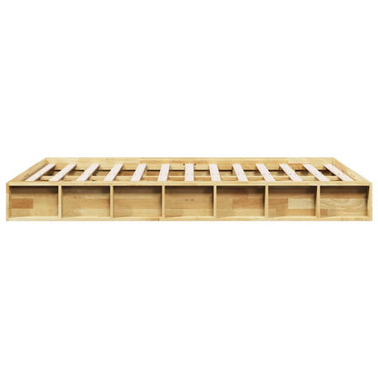 Bed Frame without Mattress 120x200 cm Solid Wood Oak