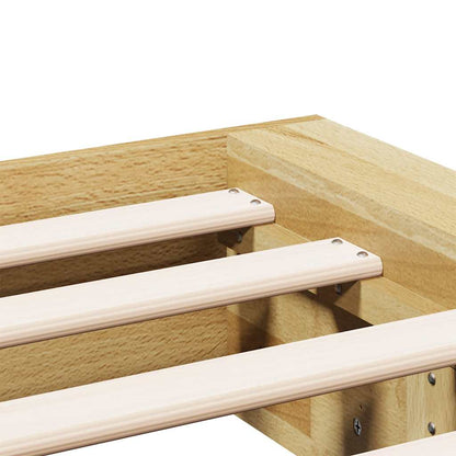 Bed Frame without Mattress 120x200 cm Solid Wood Oak
